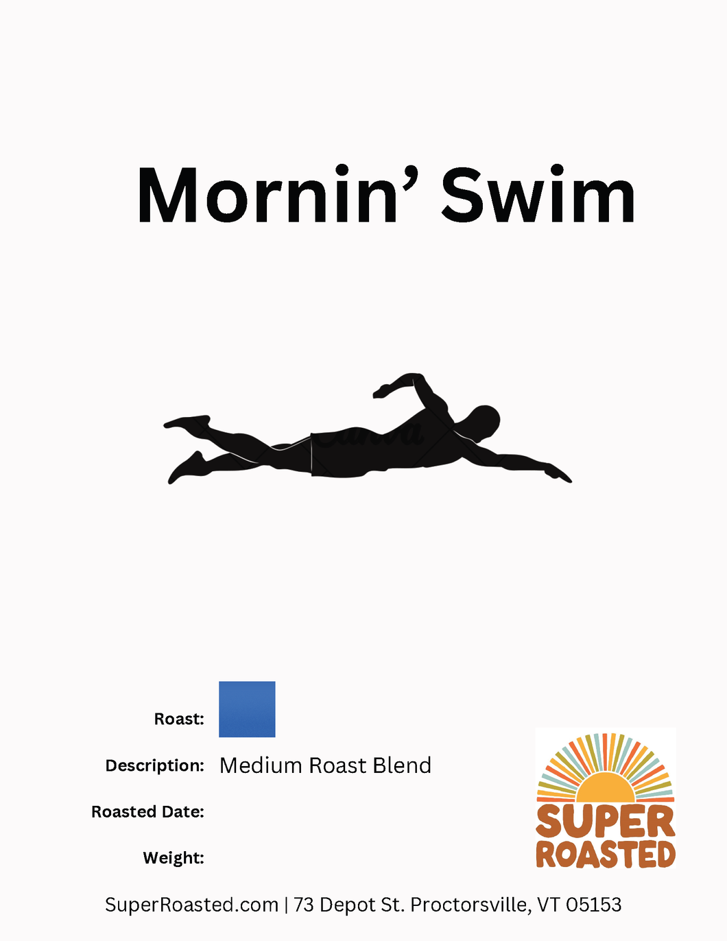 Mornin' Swim - Single Origin Peru Penachi FTO - Medium Roast - One Pound